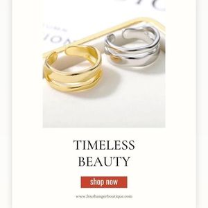 Gold and Silver. Stainless steel rings. Non-tarnish rings. Stackable rings.